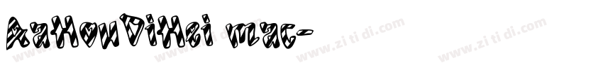 AaHouDiHei mac字体转换